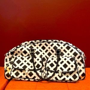 Black and White Carry-On Bag